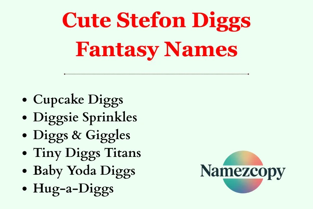 Cute Stefon Diggs Fantasy Names