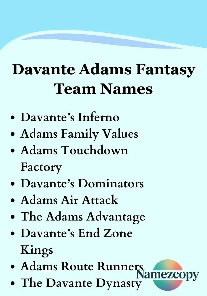 Davante Adams Fantasy Team Names