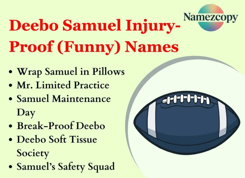Deebo Samuel Injury-Proof (Funny) Names