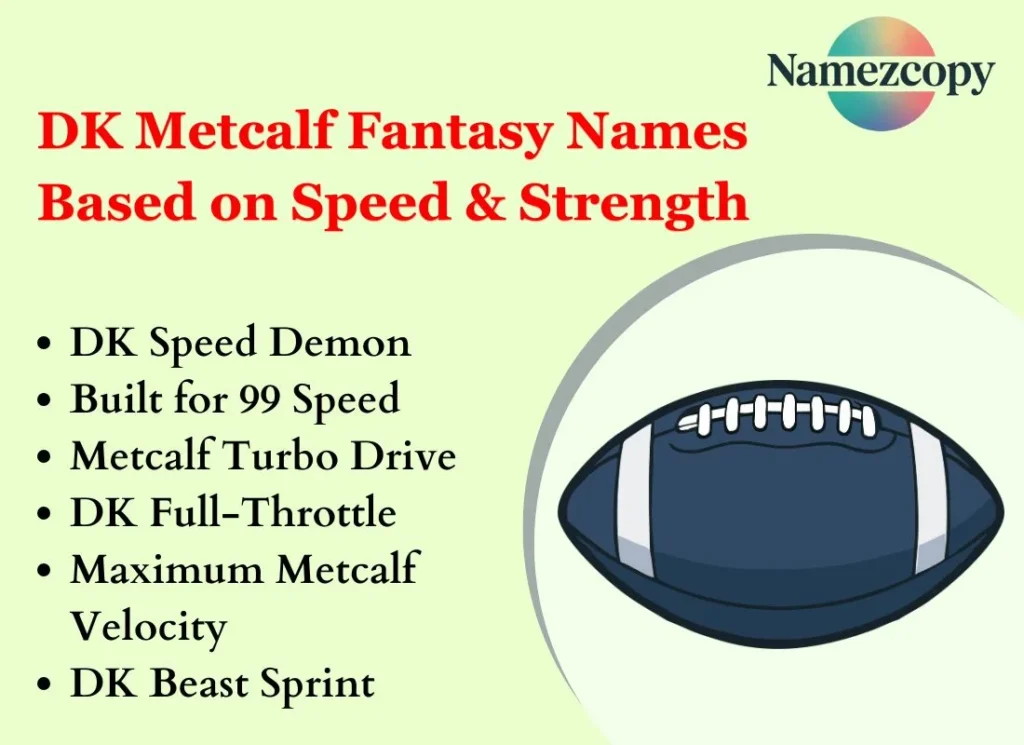 DK Metcalf Fantasy Names Based on Speed & Strength