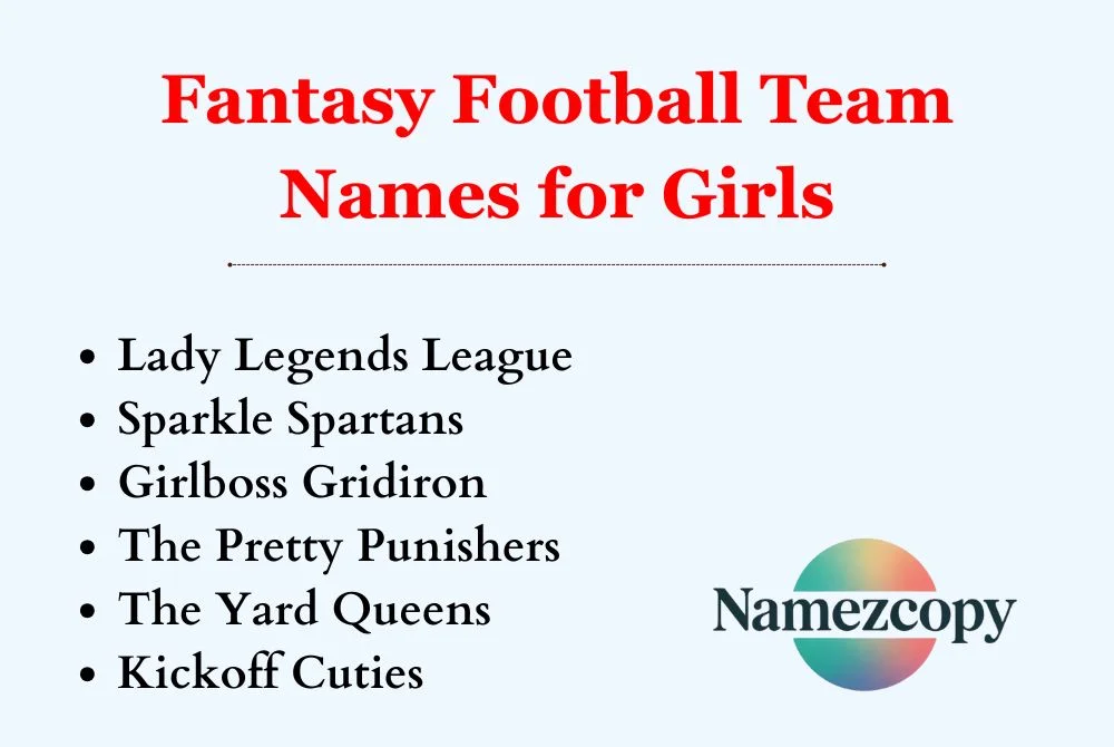 Fantasy Football Team Names for Girls