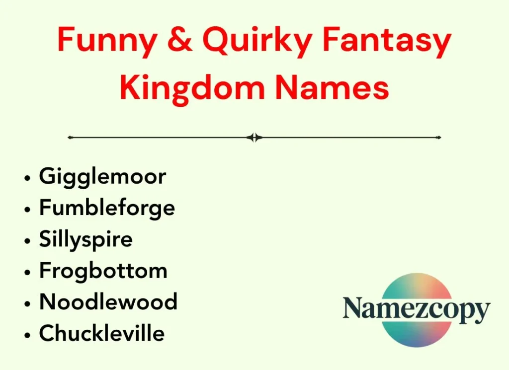 Funny & Quirky Fantasy Kingdom Names