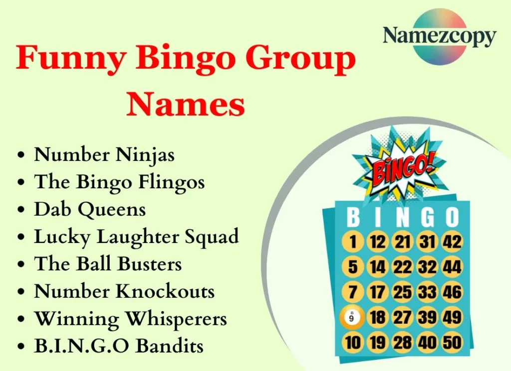 Funny Bingo Group Names