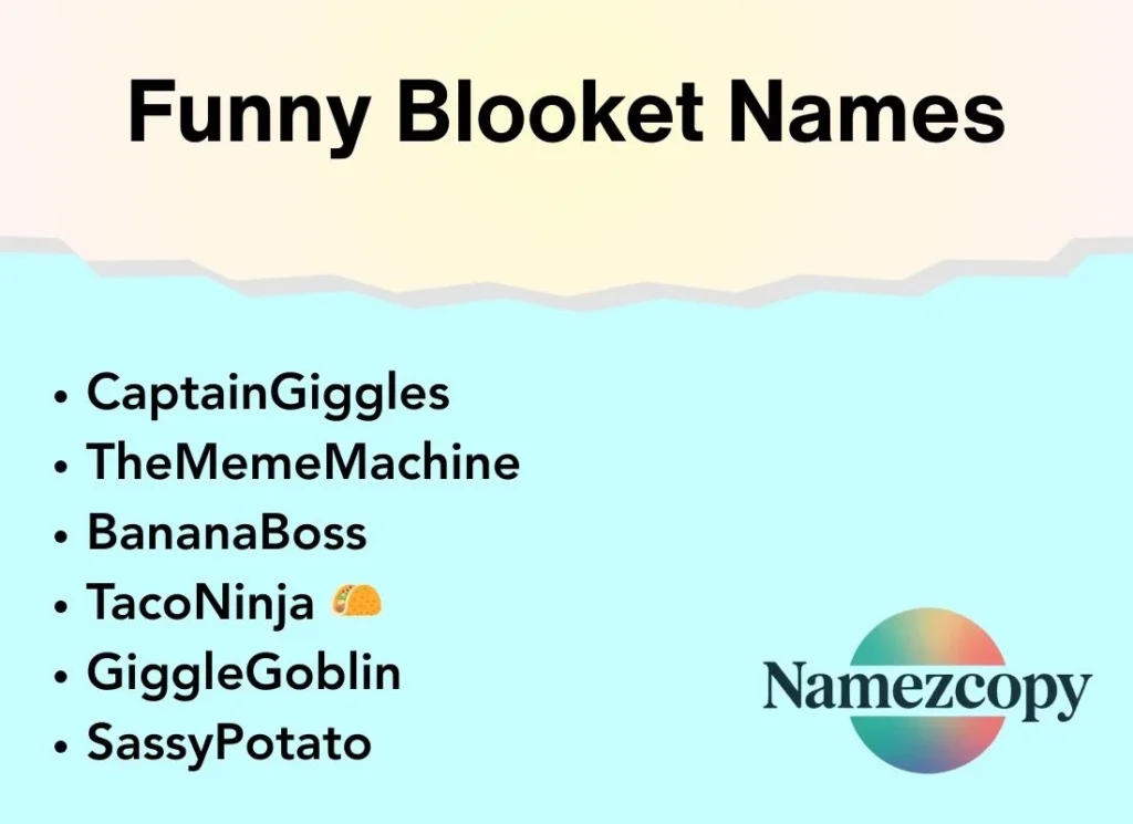 Funny Blooket Names
