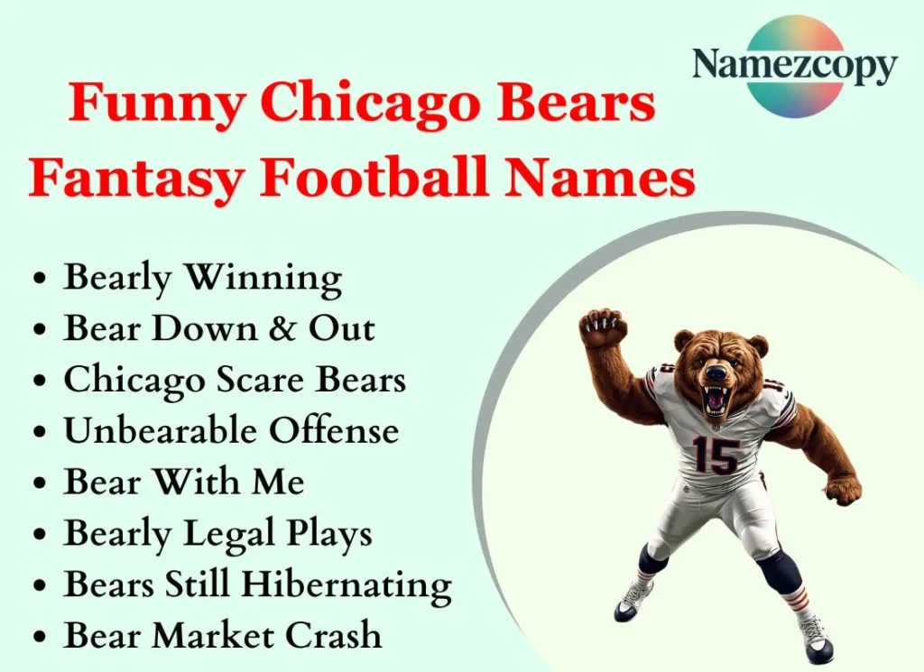 Funny Chicago Bears Fantasy Football Names