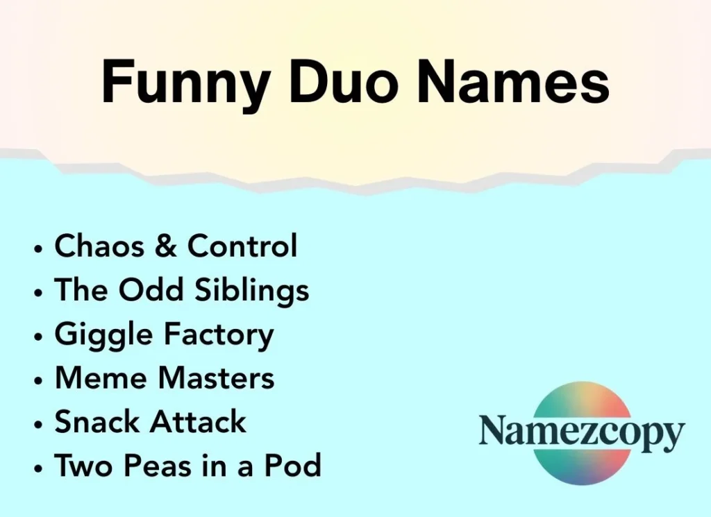 Funny Duo Names