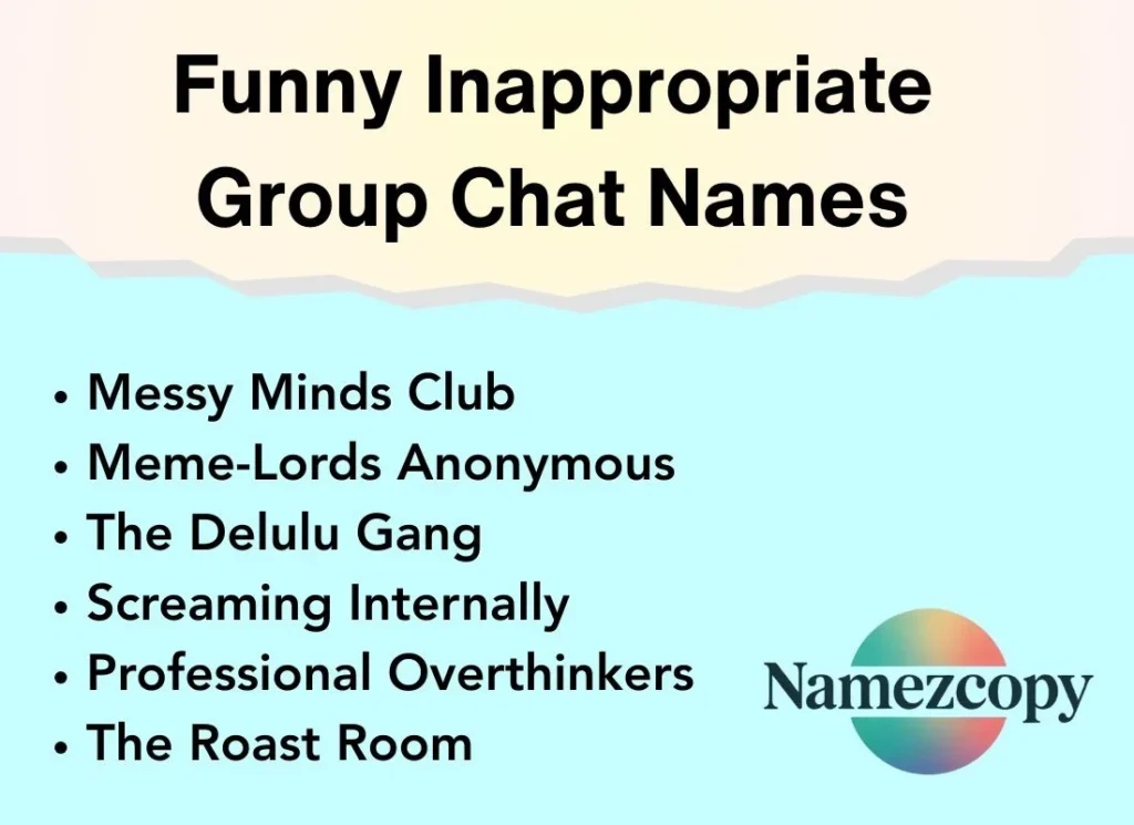 Funny Inappropriate Group Chat Names