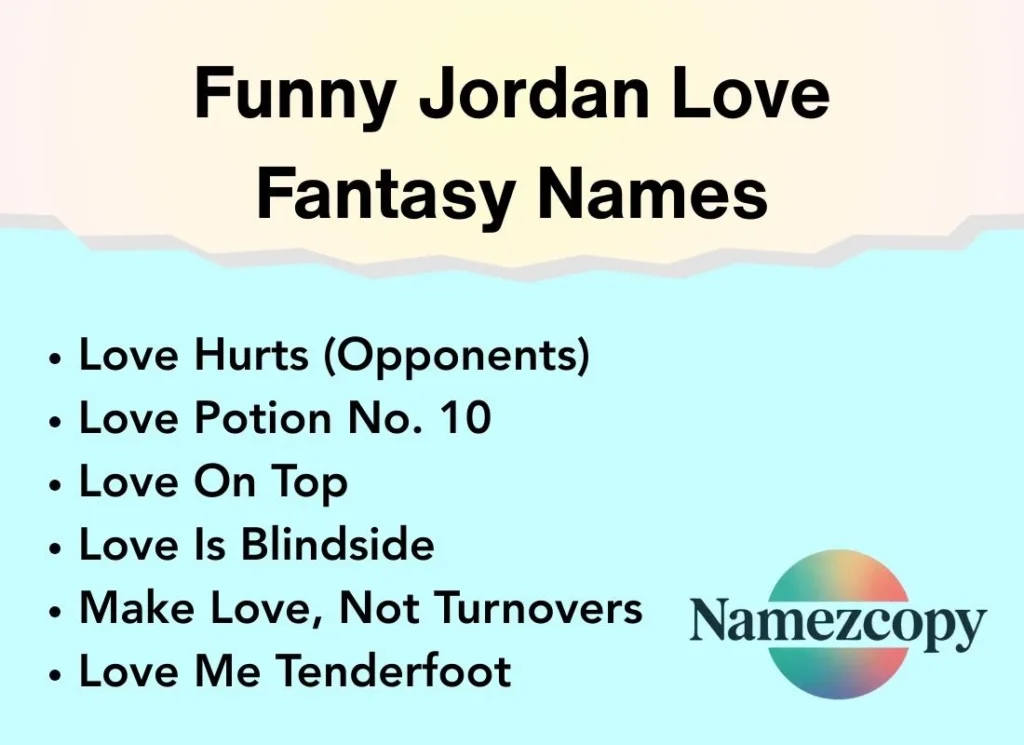 Funny Jordan Love Fantasy Names