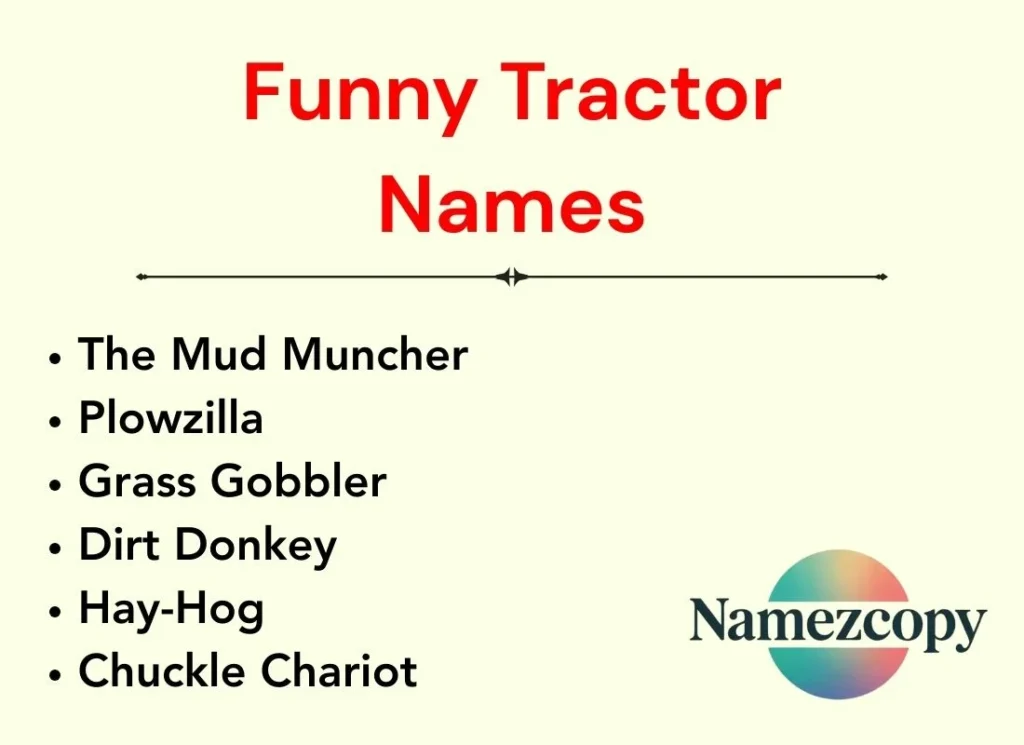 Funny Tractor Names