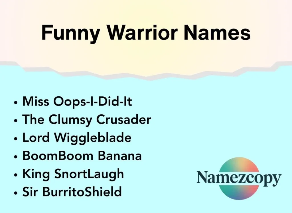 Funny Warrior Names