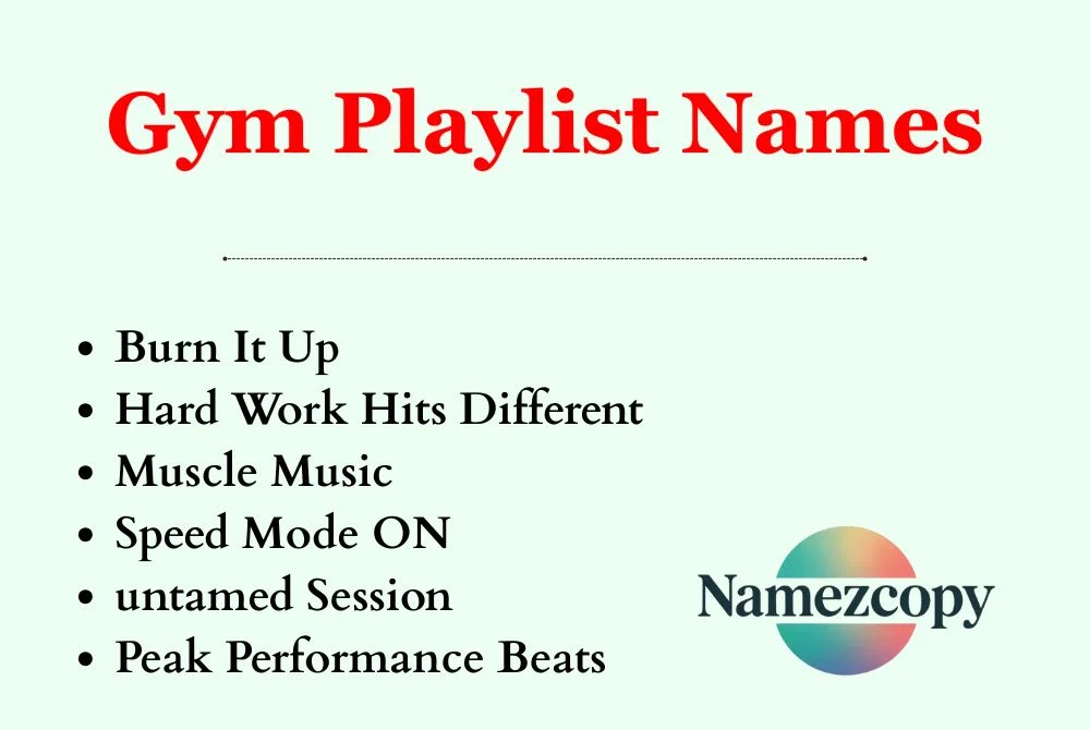 Gym Playlist Names
