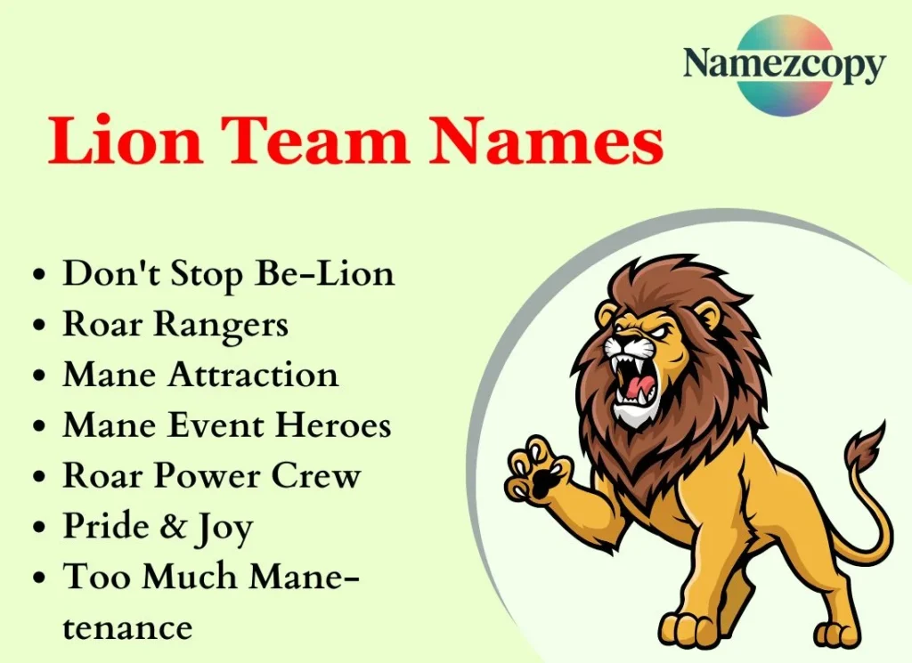 Lion Team Names