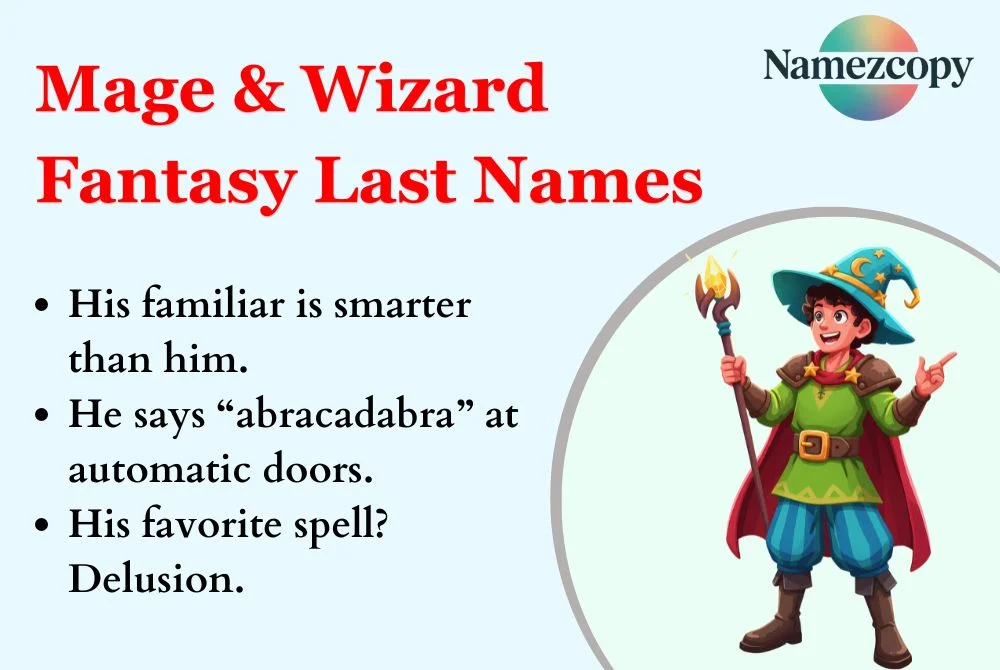 Mage & Wizard Fantasy Last Names