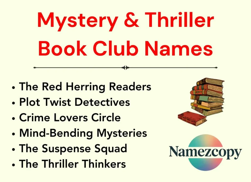 Mystery & Thriller Book Club Names