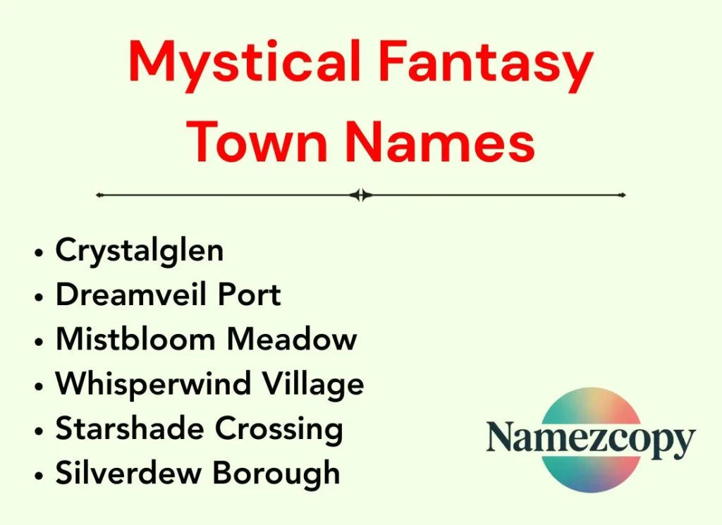Mystical Fantasy Town Names