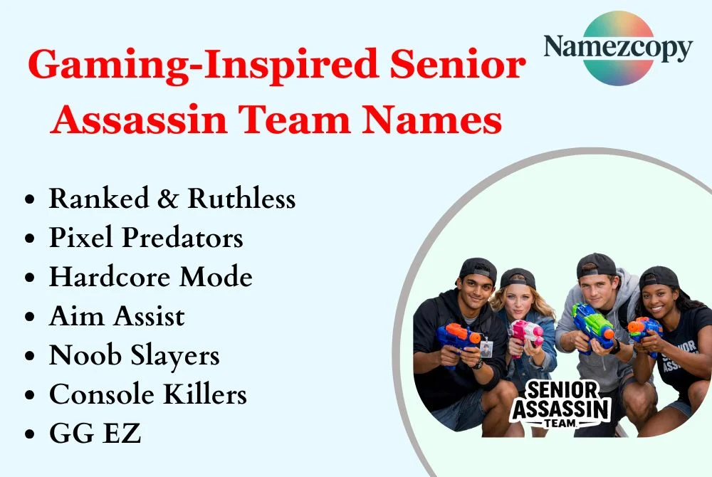 Gaming-Inspired Senior Assassin Team Names