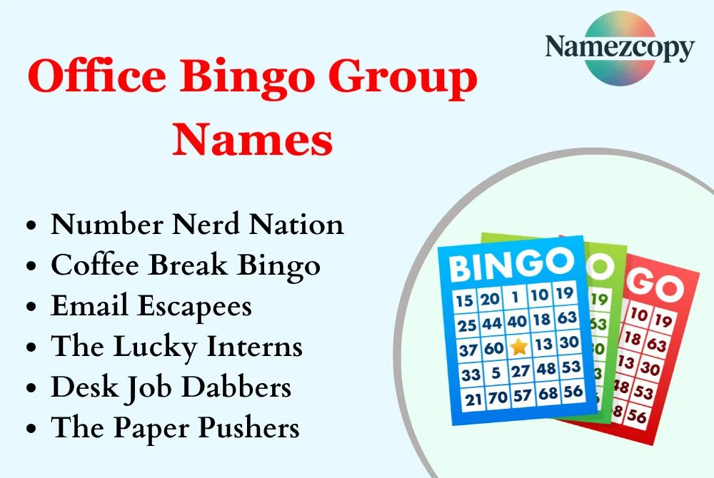 Office Bingo Group Names