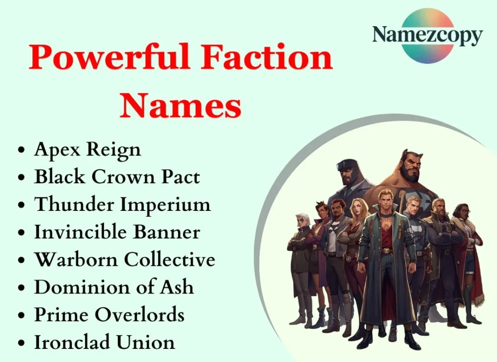 Powerful Faction Names