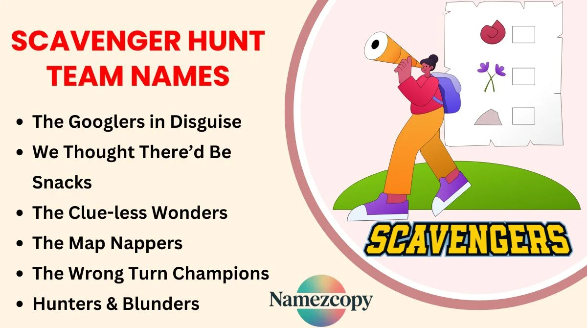 Scavenger Hunt Team Names