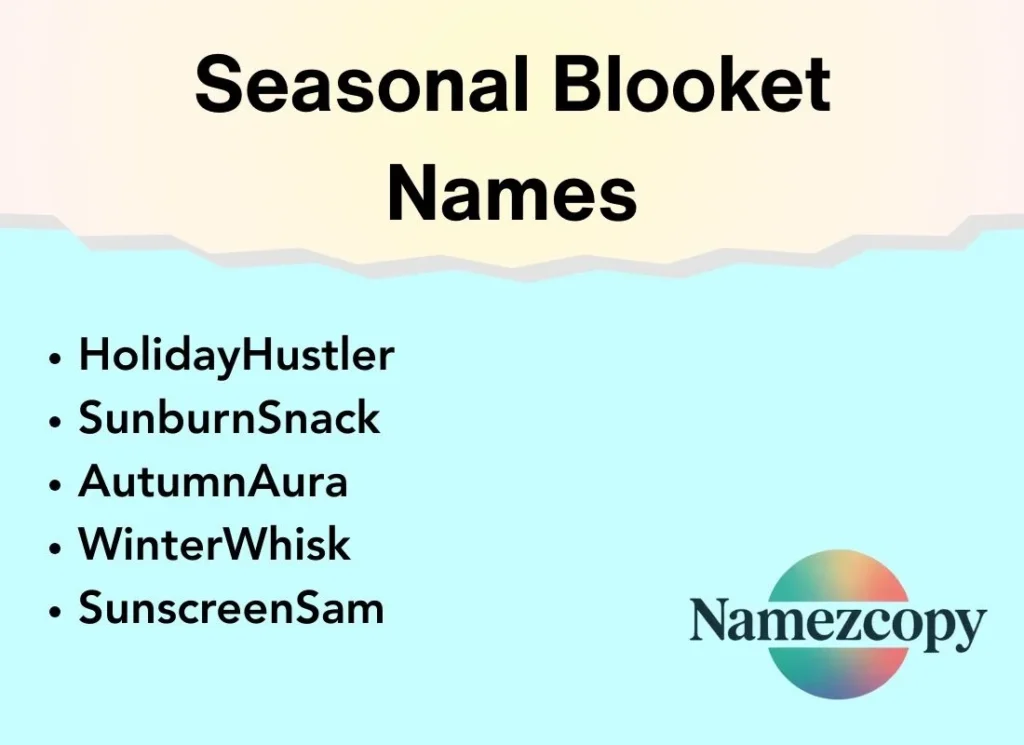 Seasonal Blooket Names