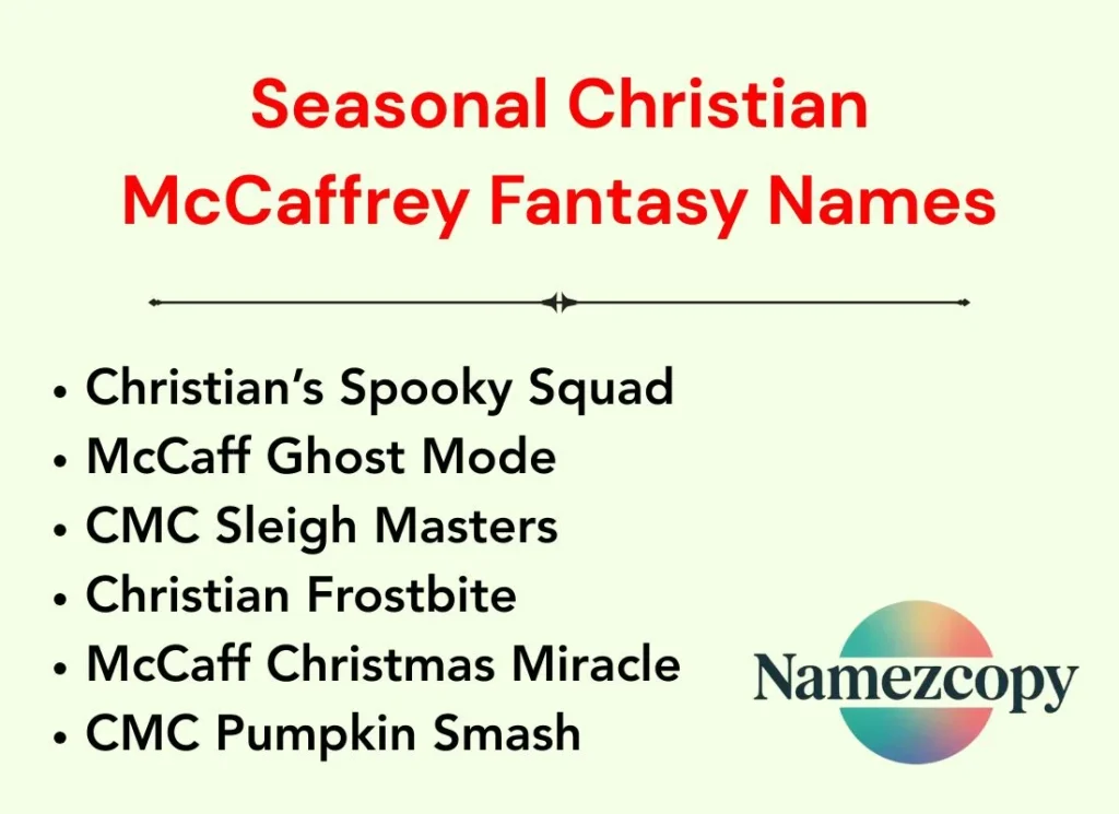 Seasonal Christian McCaffrey Fantasy Names
