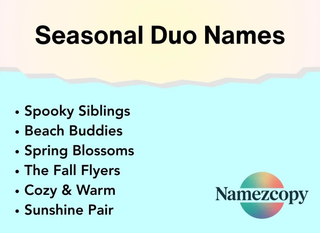 Seasonal Duo Names