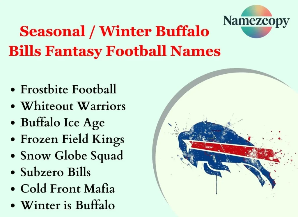 Seasonal / Winter Buffalo Bills Fantasy Football Names