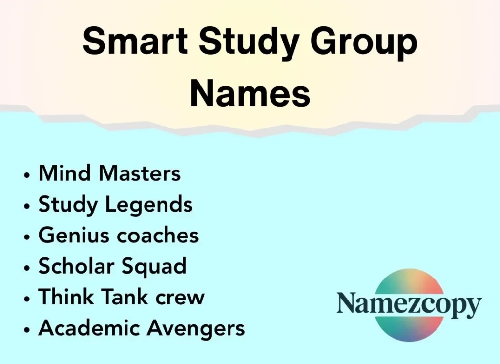 Smart Study Group Names