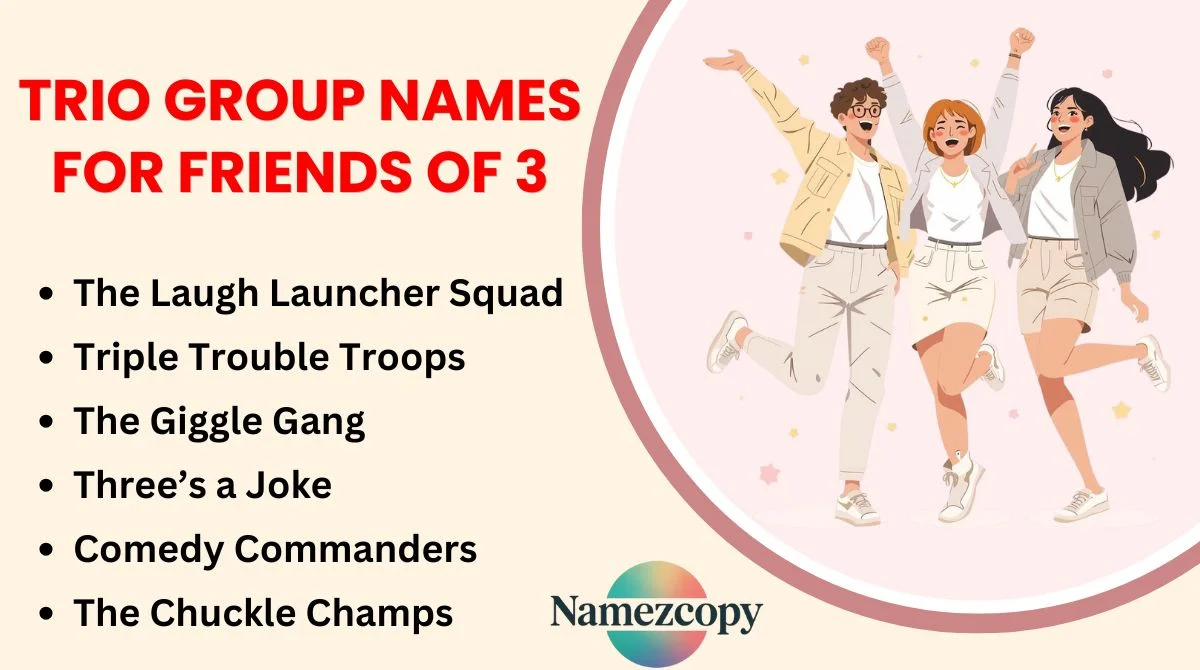 Trio Group Names for Friends of 3
