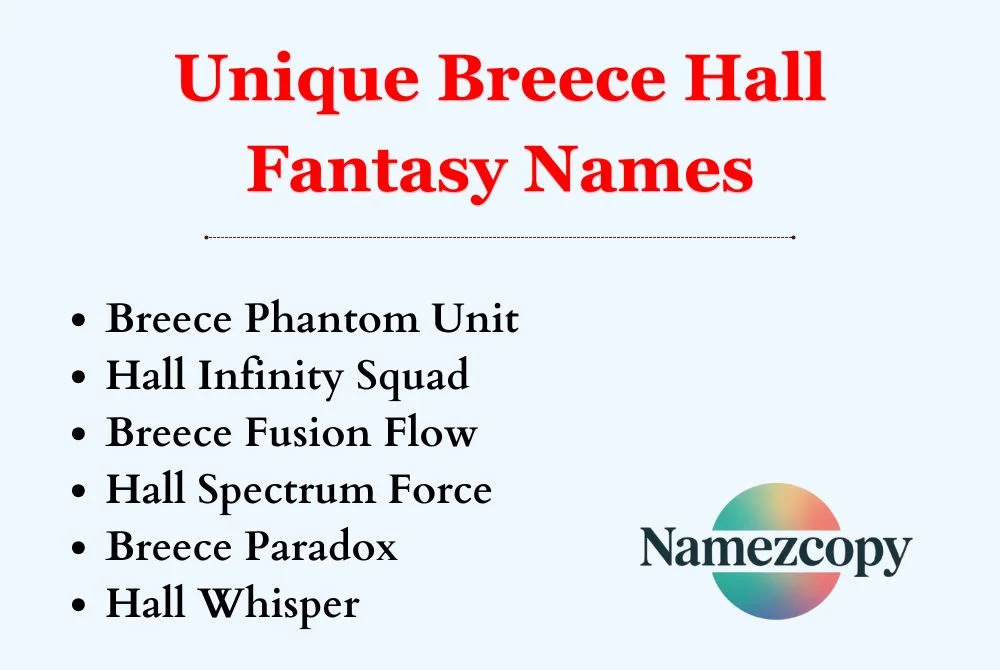 Unique Breece Hall Fantasy Names