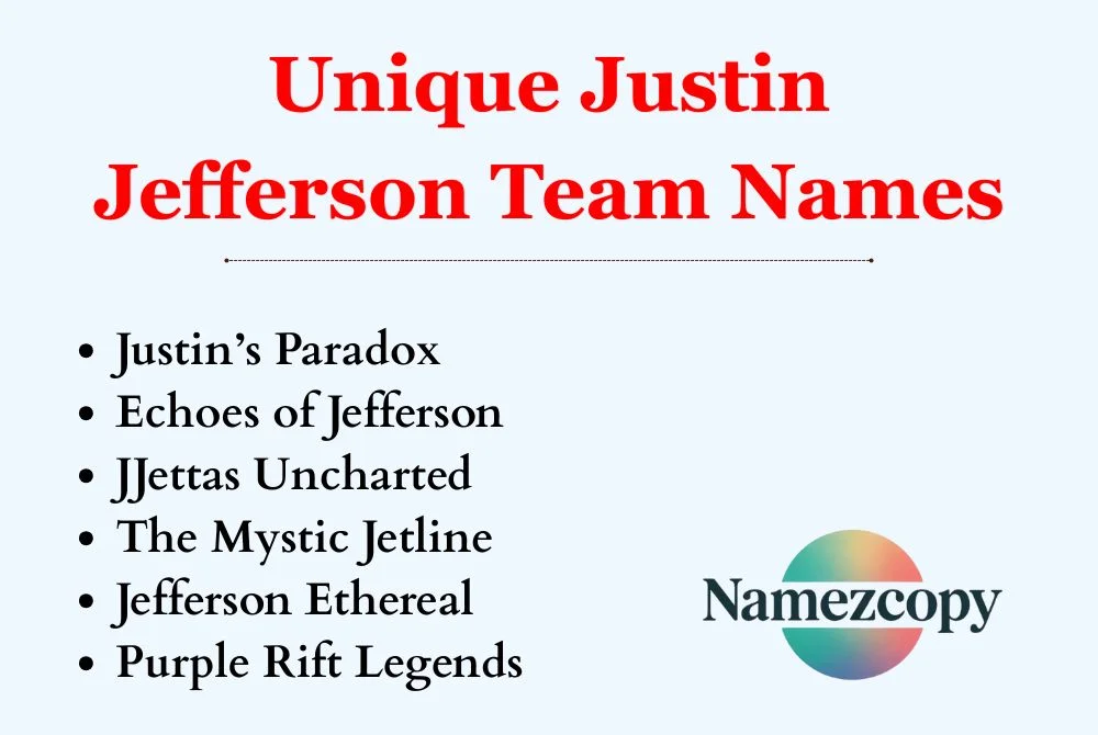 Unique Justin Jefferson Team Names