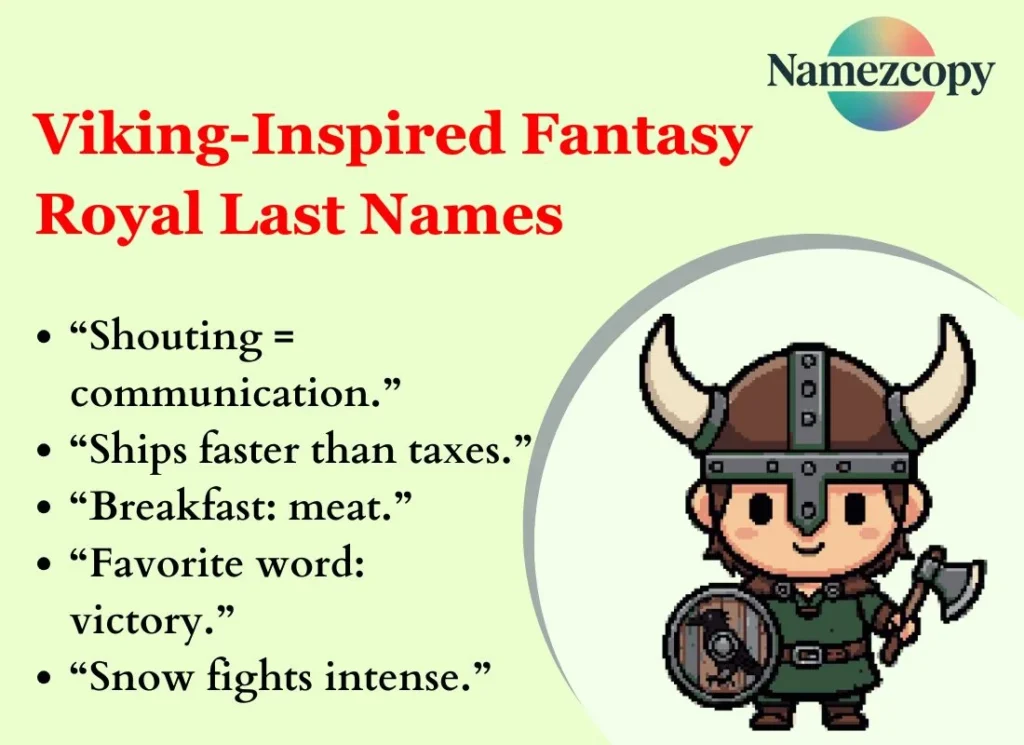 Viking-Inspired Fantasy Royal Last Names