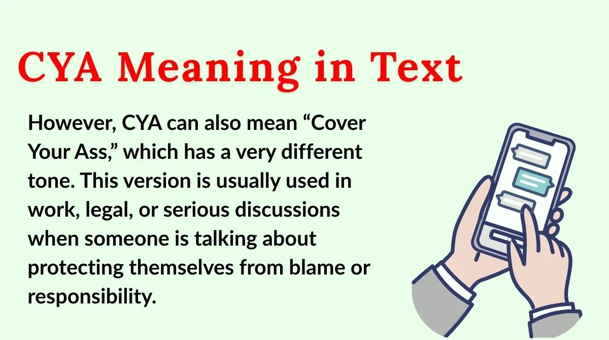 CYA Meaning in Text
