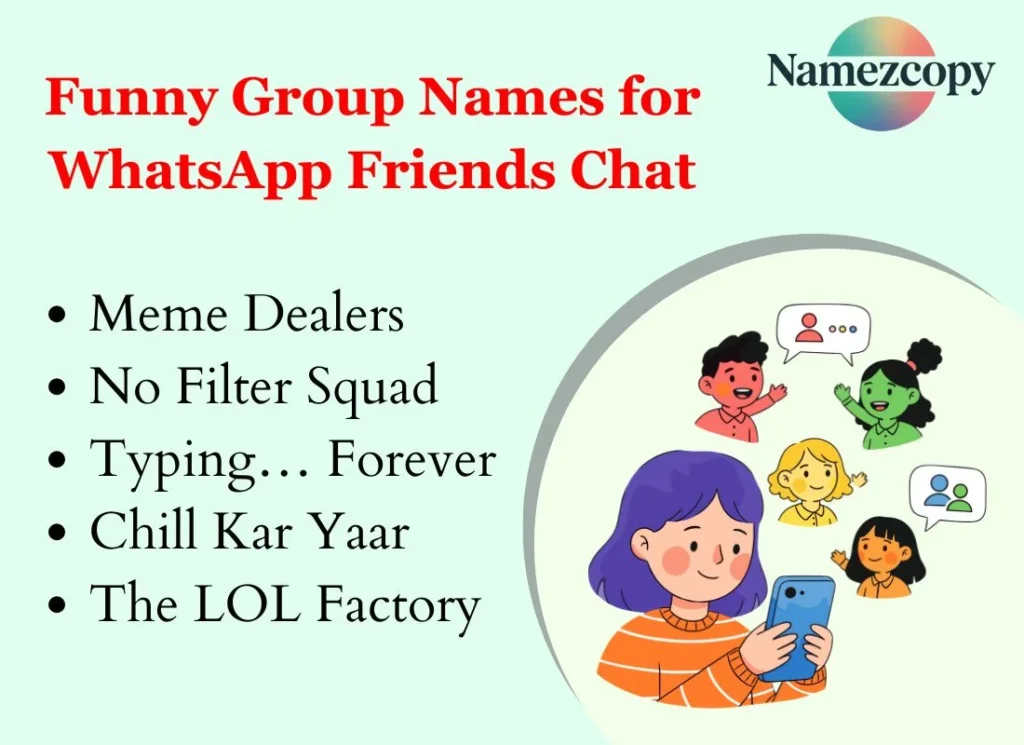 Funny Group Names for WhatsApp Friends Chat