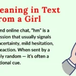 HM Meaning in Text From a Girl