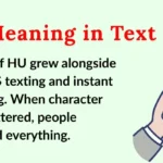 HU Meaning in Text