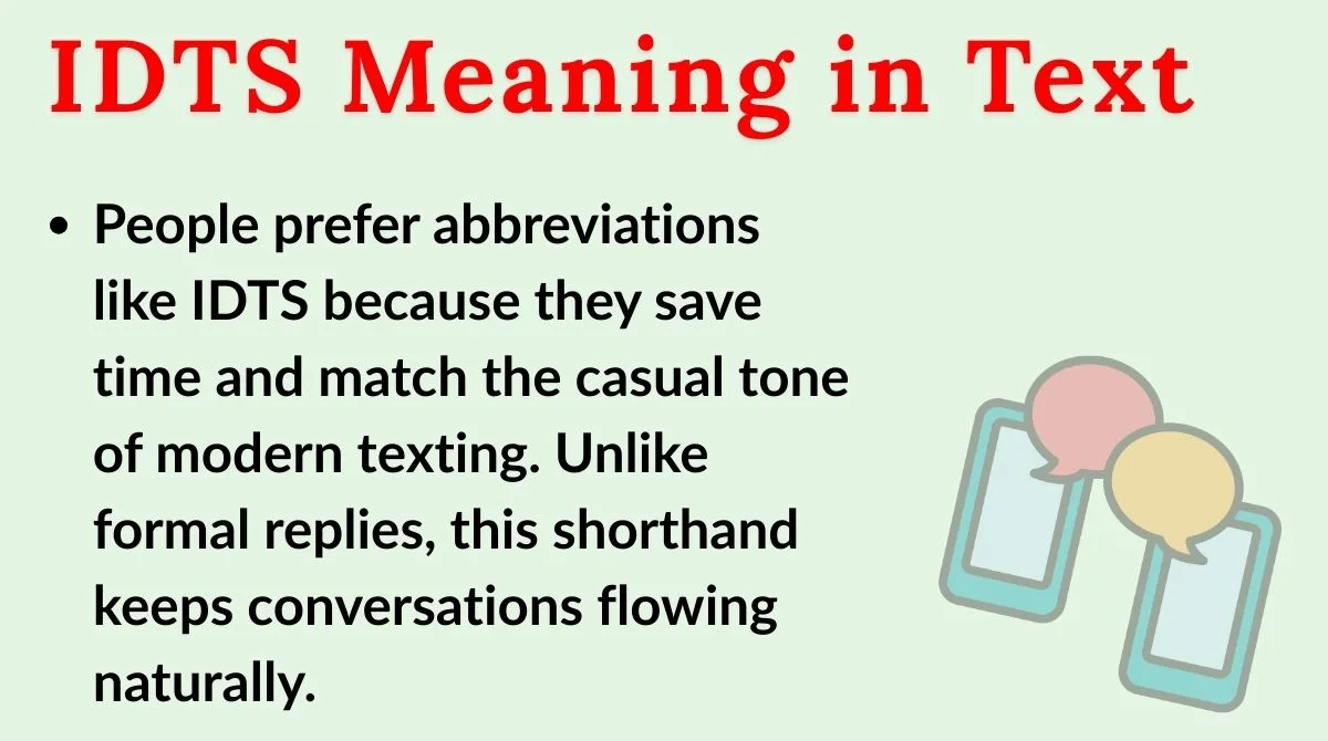 IDTS Meaning in Text