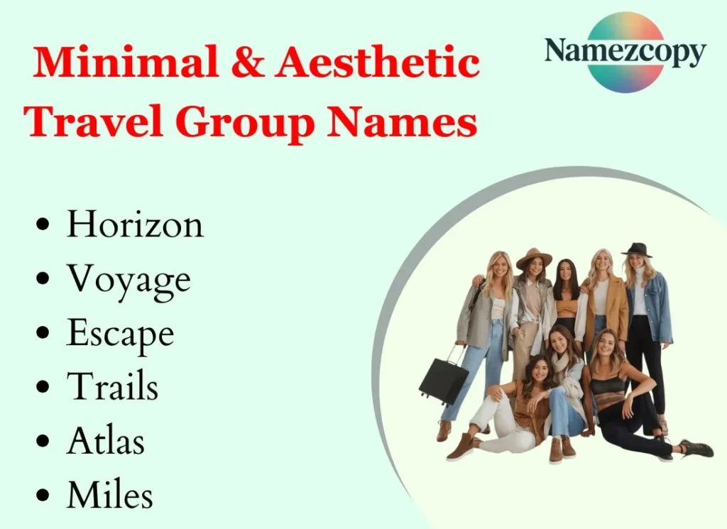 Minimal & Aesthetic Travel Group Names