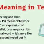 PU Meaning in Text