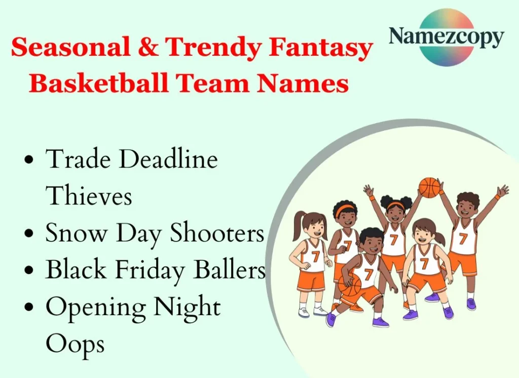 Seasonal & Trendy Fantasy Basketball Team Names