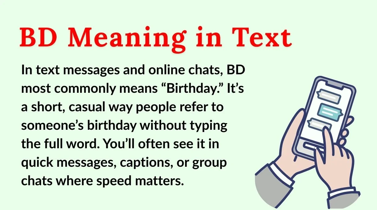 BD Meaning in Text