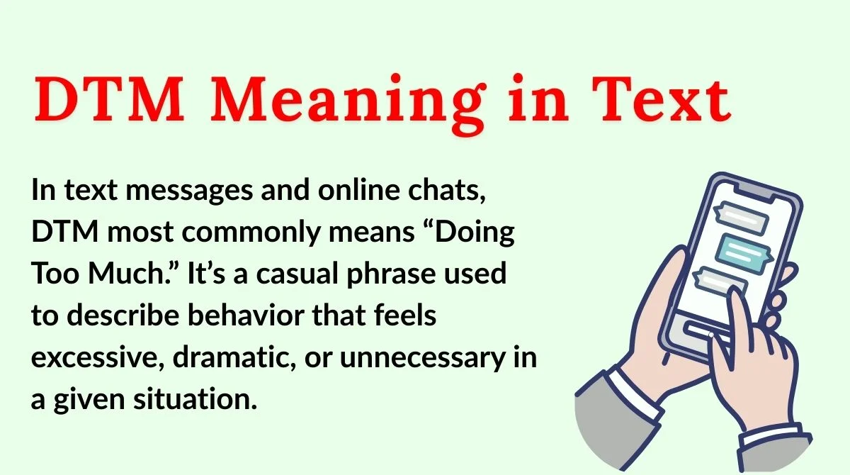 DTM Meaning in Text