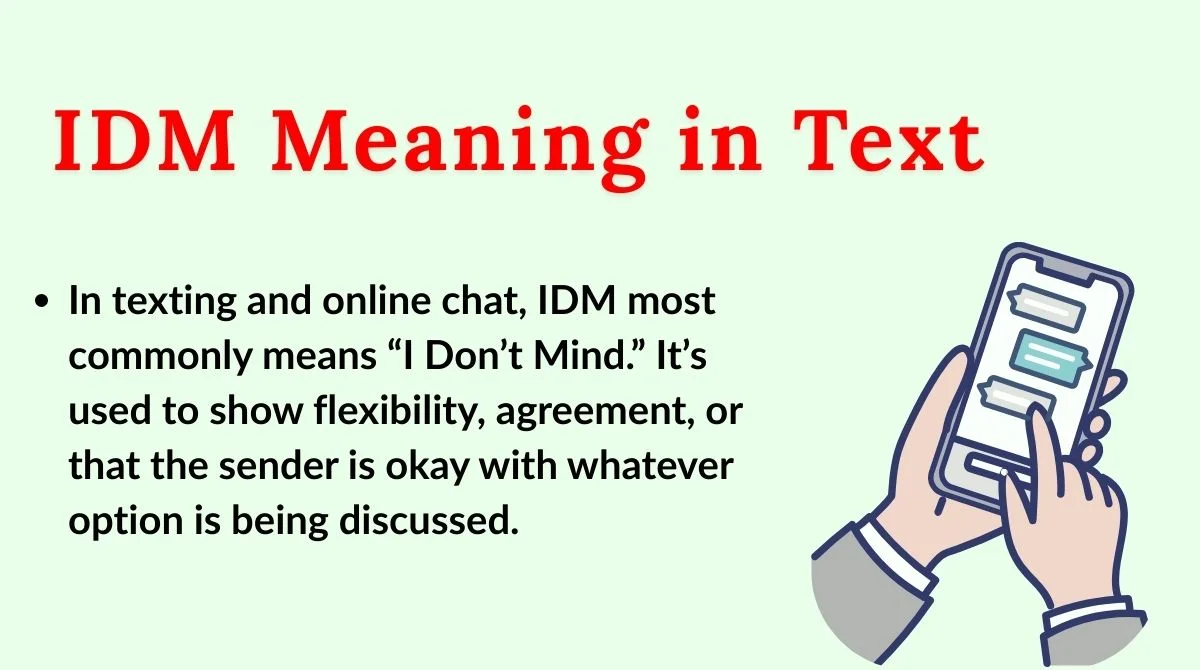 IDM Meaning in Text