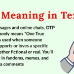 OTP Meaning in Text