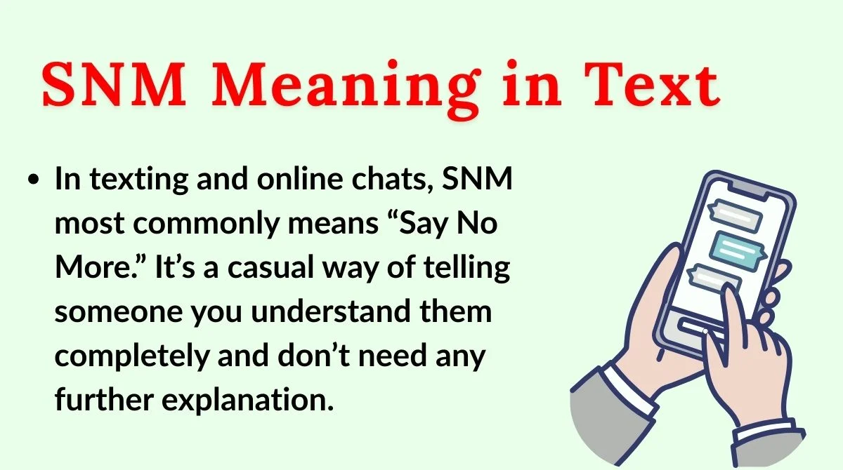 SNM Meaning in Text