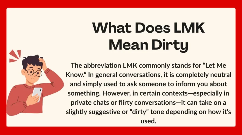 What Does LMK Mean Dirty